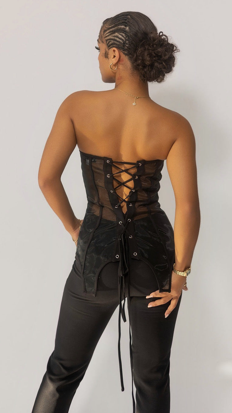 Asymmetrical Corset & Pant Set