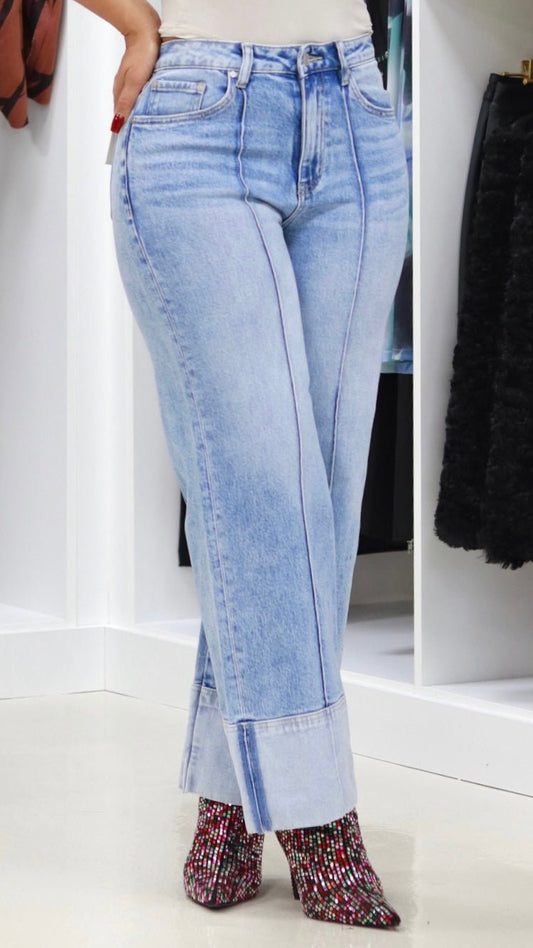 Bayeas New York 30" Cuffed Jeans - The Style Guru