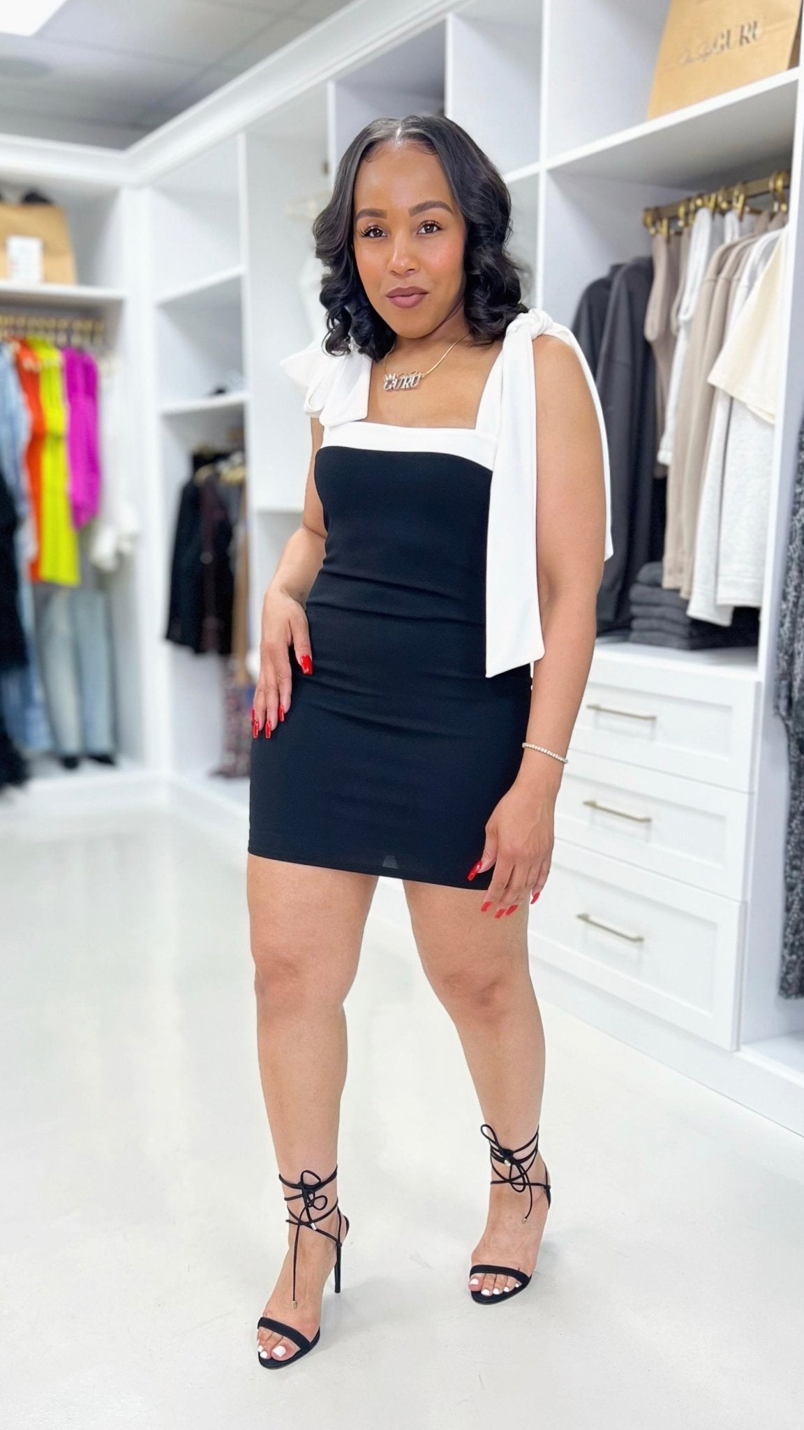 Bow Tie Mini Dress - The Style Guru