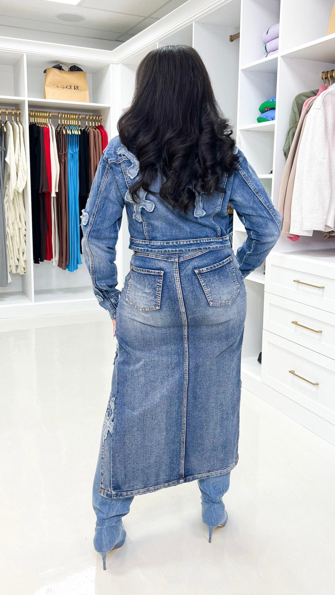Cross Patchwork Maxi Skirt - The Style Guru