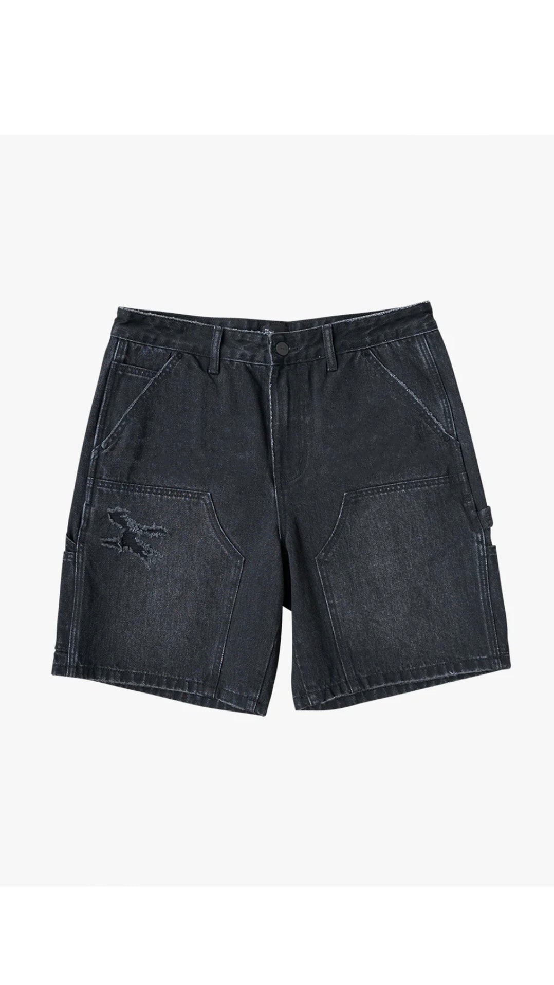 Double Knee Denim Shorts - The Style Guru