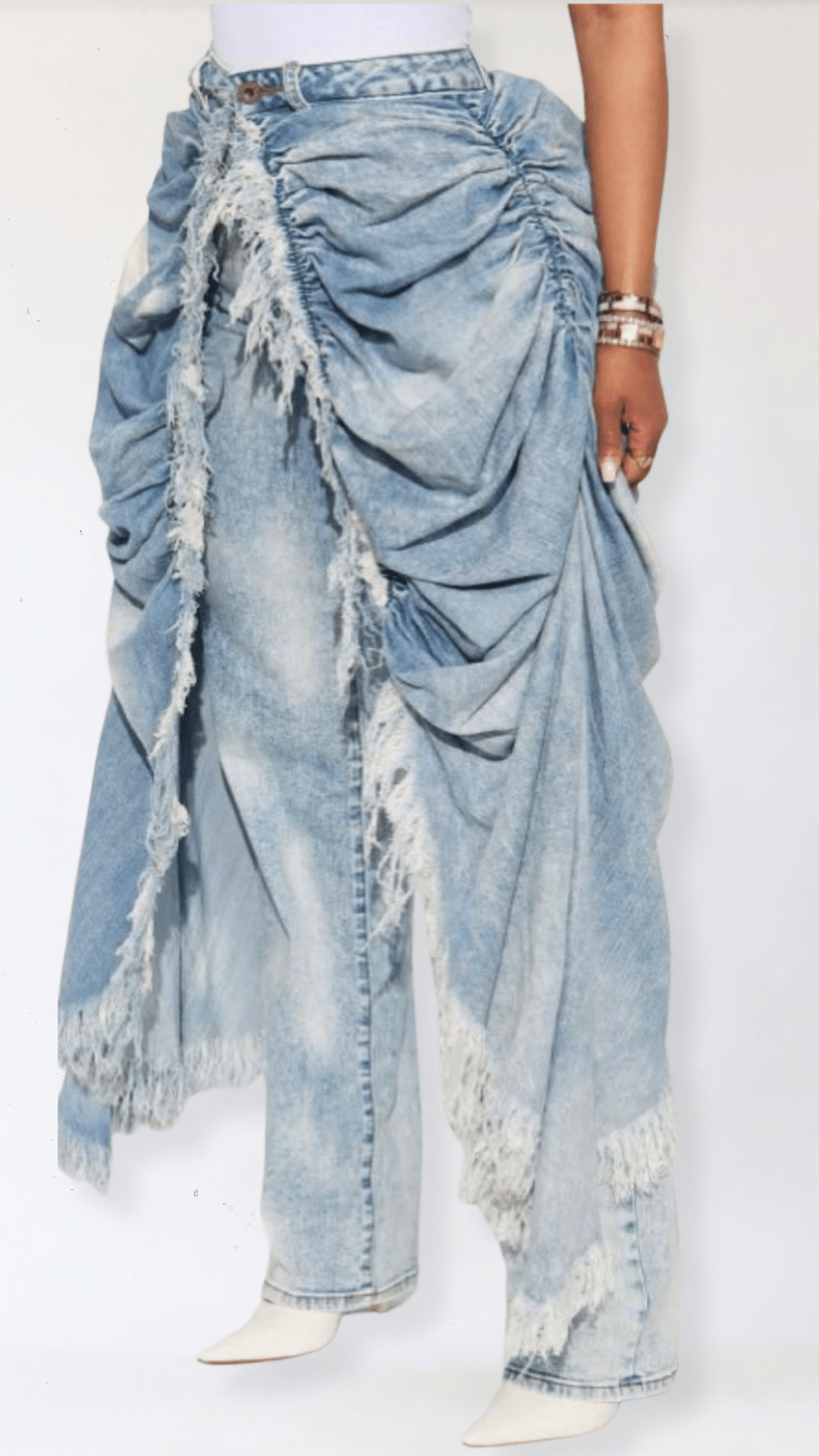 Draped Skirt Jean - The Style Guru