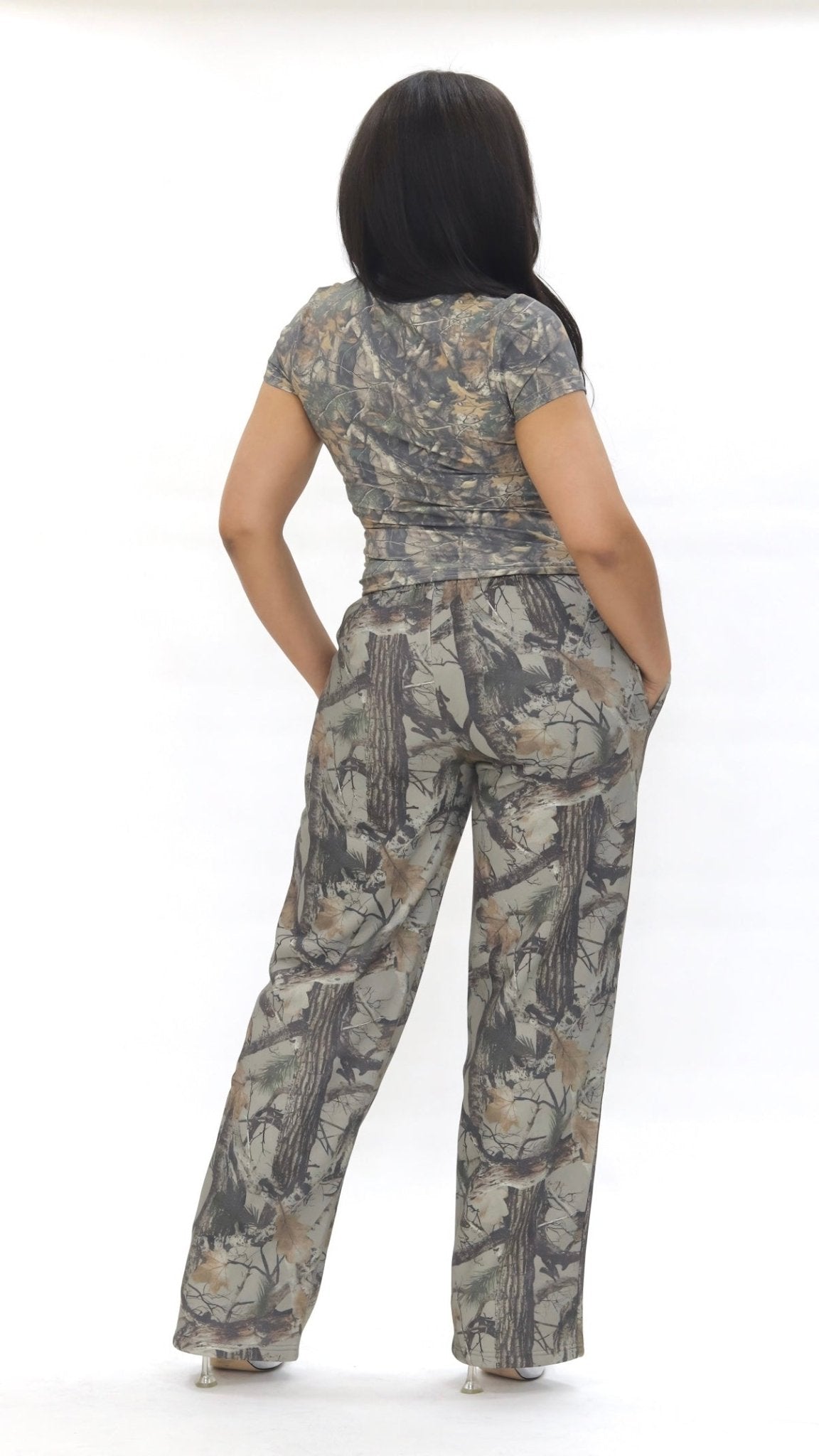 ELK Woodland Camo Jersey Baby Tee - The Style Guru