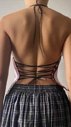 Laced Up Jersey Top - The Style Guru