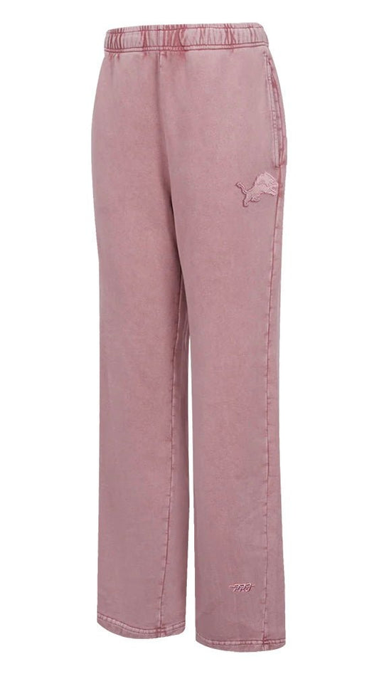 NFL Detroit Lions Washed Classic Women’s Enzyme Wash Straight Leg Pants - The Style Guru