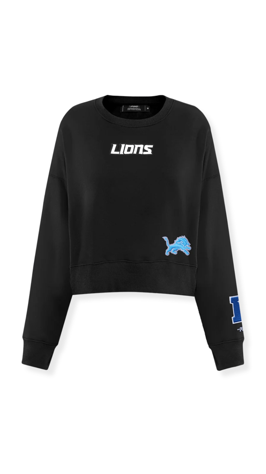 NFL Detroit Lions Wingspan Women’s Fleece Crewneck - The Style Guru