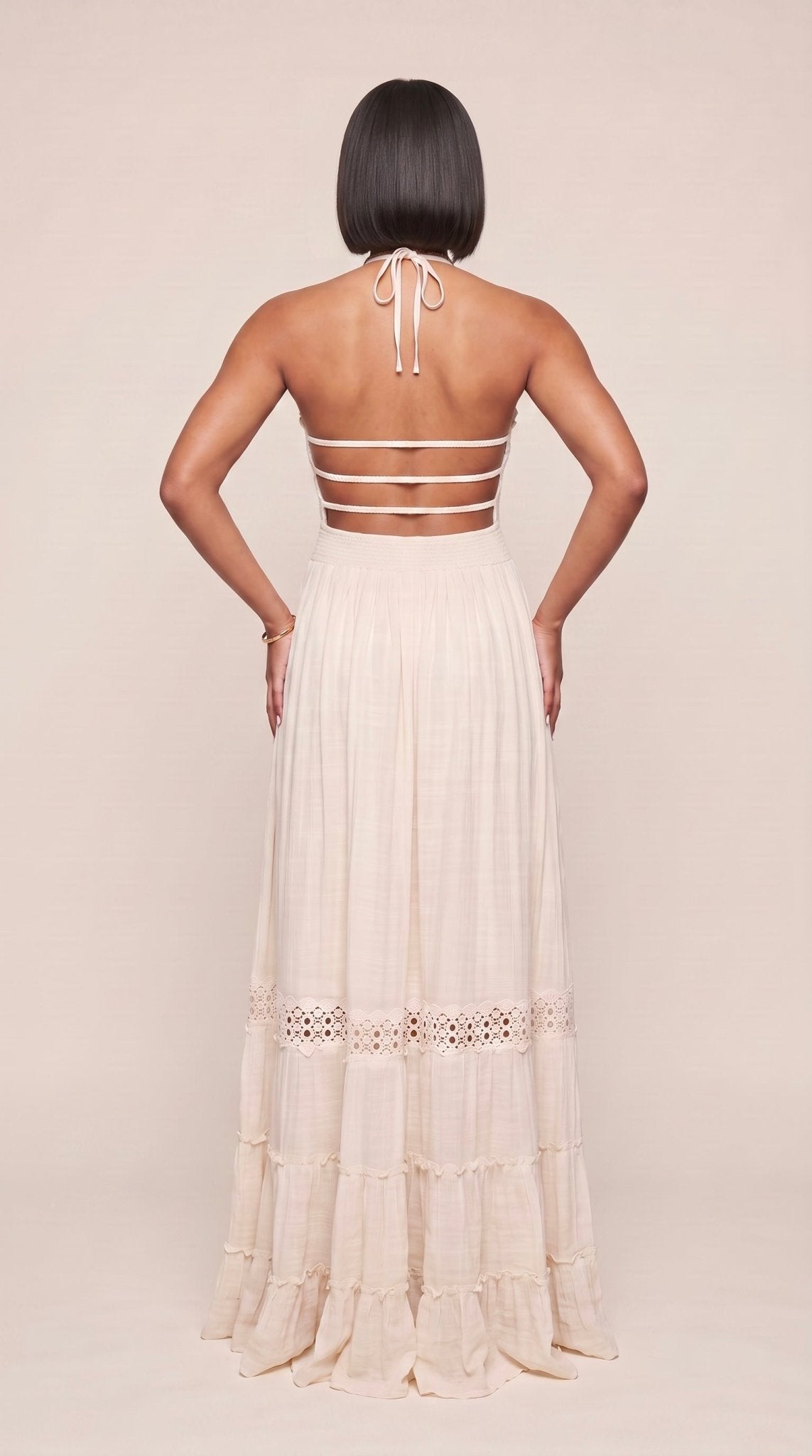 Open Back Smocked Maxi Dress - The Style Guru