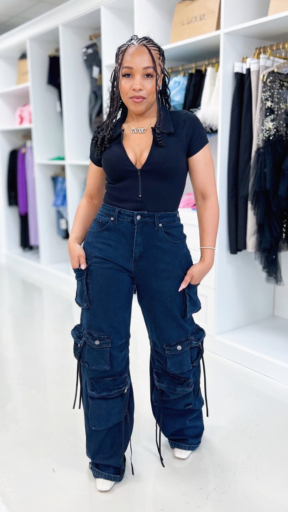 Rib Knit Collared Bodysuit - The Style Guru