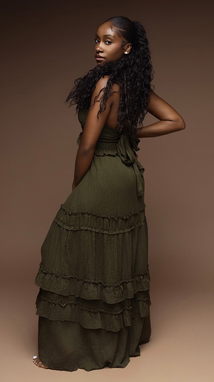 Ruffle Back Maxi - The Style Guru