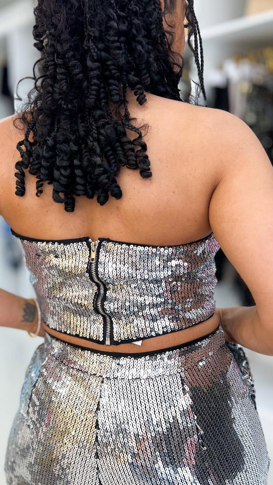 Sequin Bustier Top - The Style Guru
