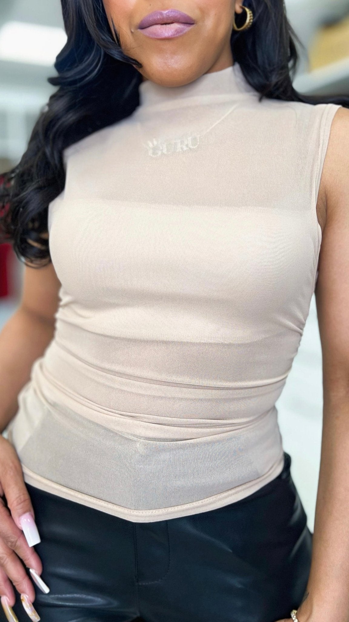 Sheer Ruched Tank - The Style Guru
