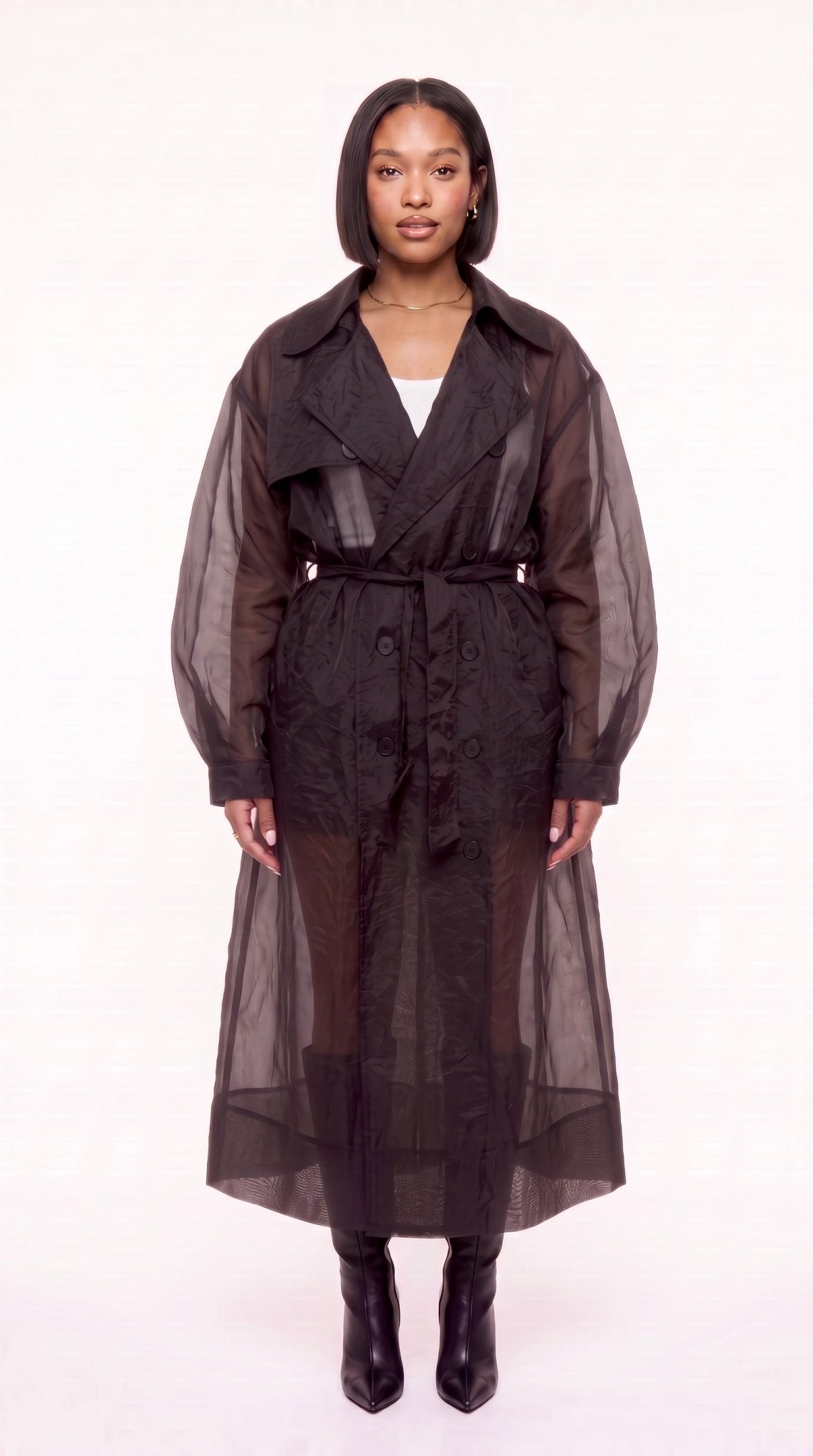 Sheer Trench Coat - The Style Guru