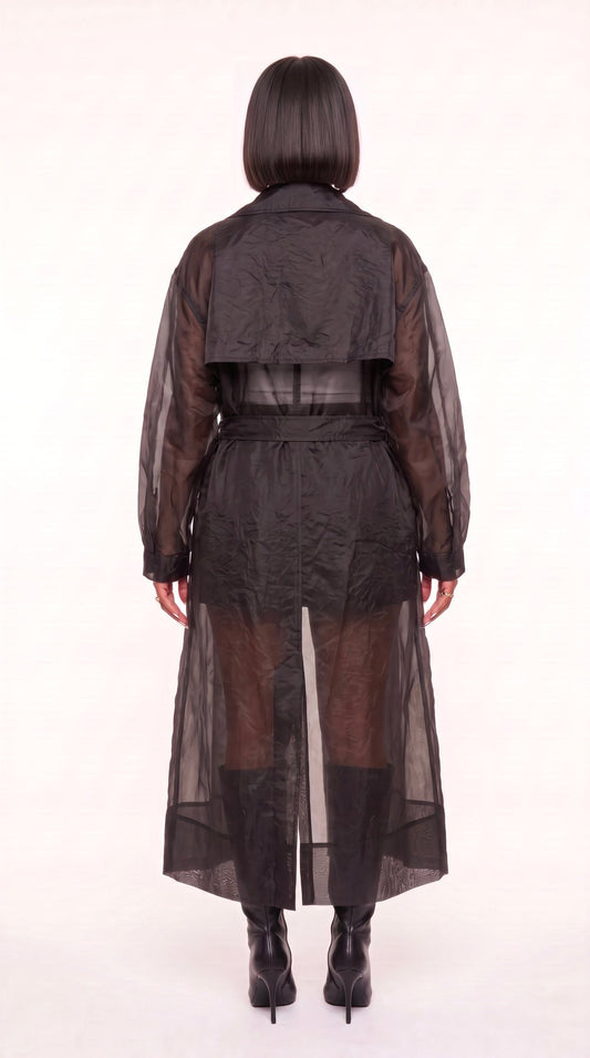 Sheer Trench Coat - The Style Guru