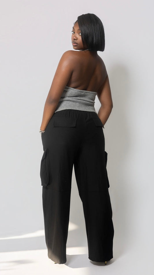 Ribbed Halter Sweater Top