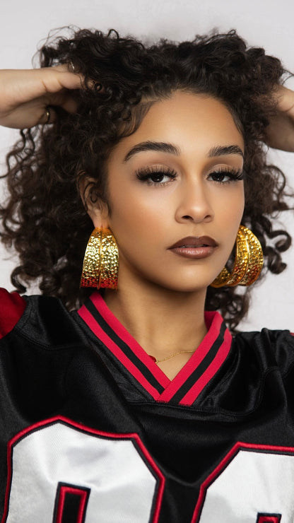 Rippled Oversized Hoops
