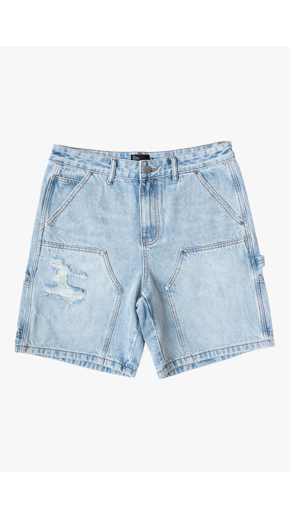 Double Knee Denim Shorts