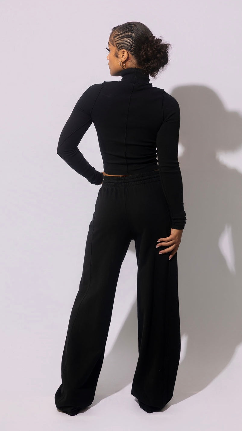 Mock Neck Jogger Set