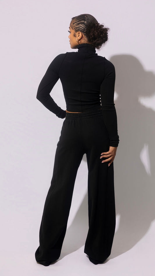 Mock Neck Jogger Set