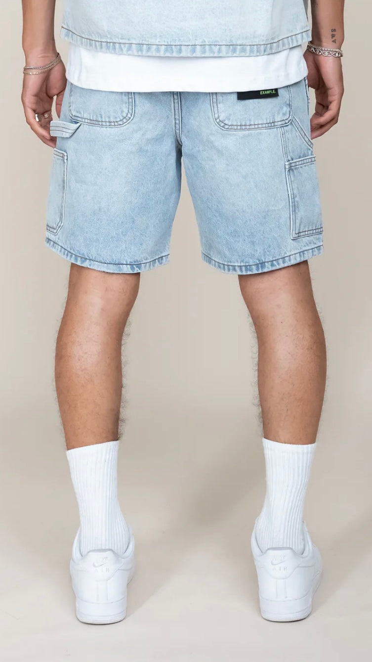 Double Knee Denim Shorts