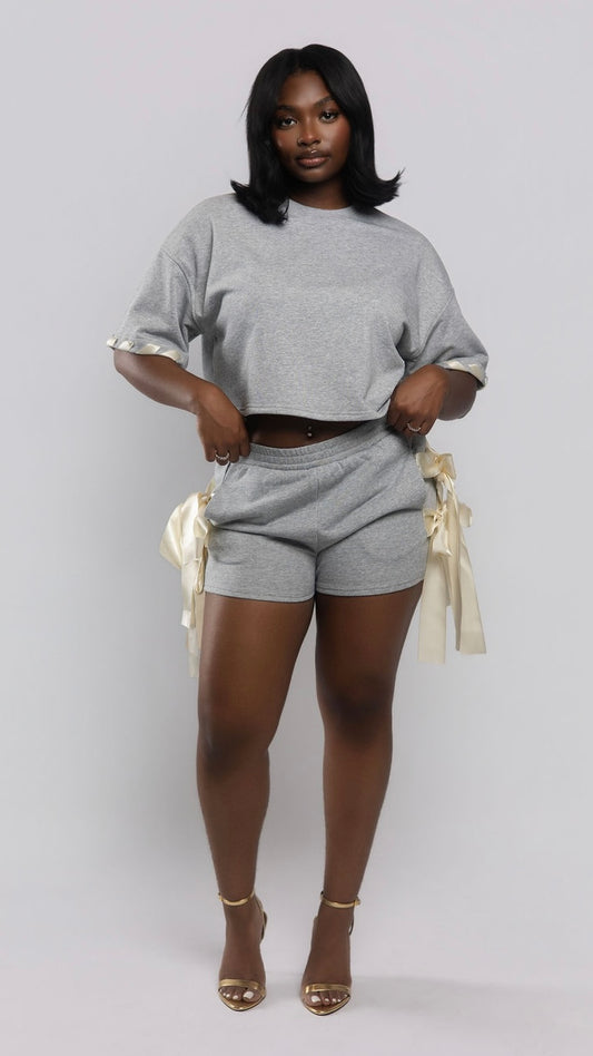 Satin-Tie Terry Short