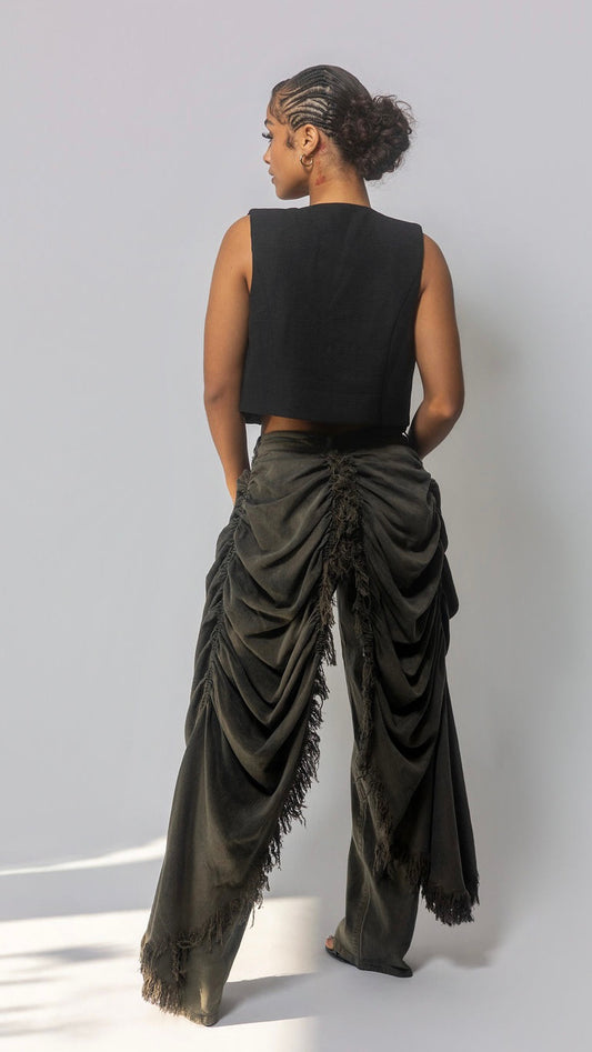 Draped Skirt Jean