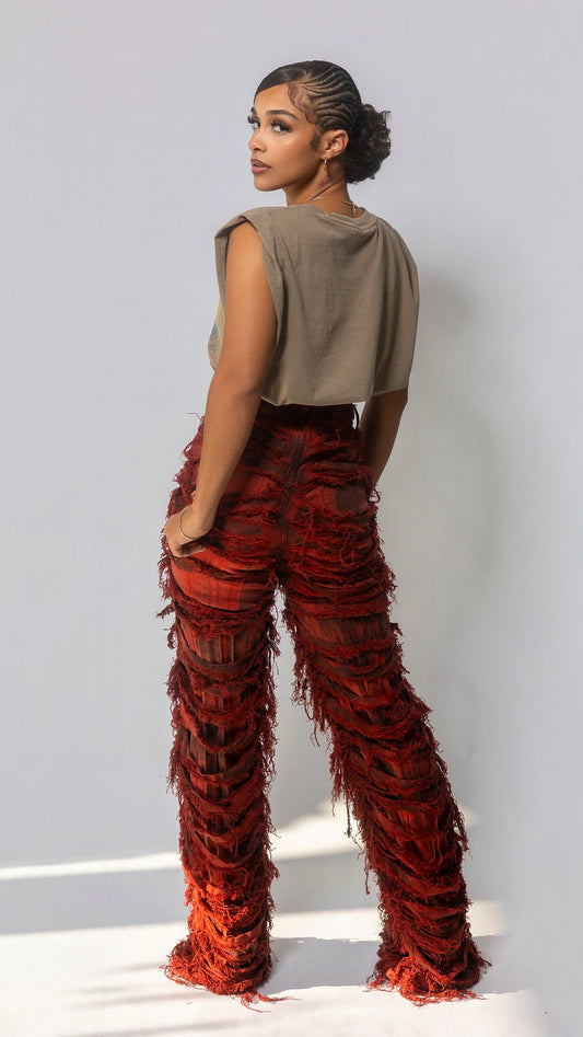 Shaggy Wide Leg Jean