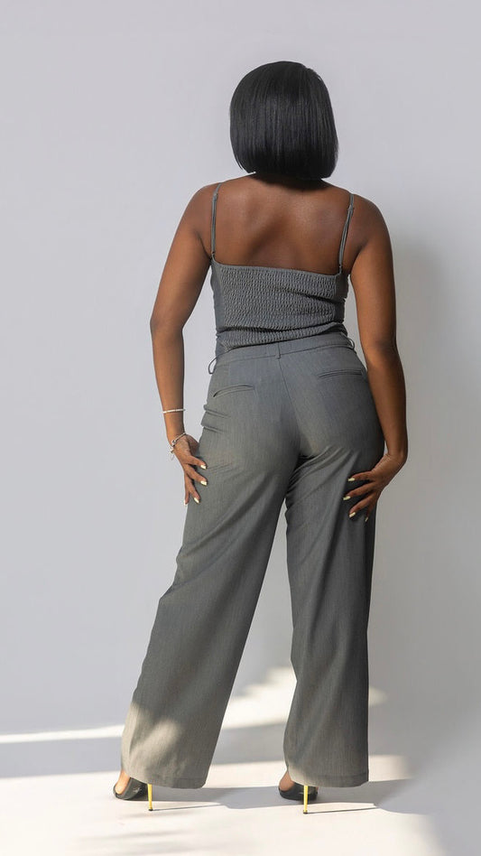 Structured Wide-Leg Trouser