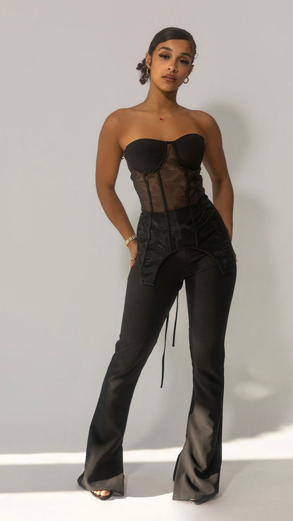 Asymmetrical Corset & Pant Set