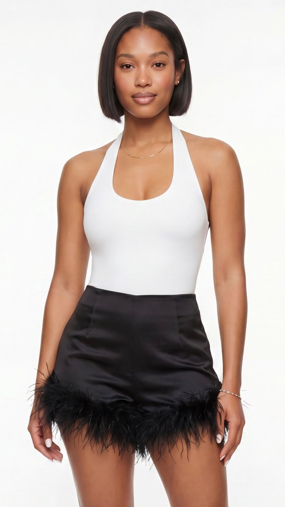 After Dark Feather Shorts - The Style Guru