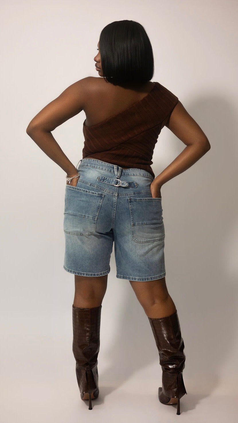 Asymmetrical Ribbed Sweater Top - The Style Guru