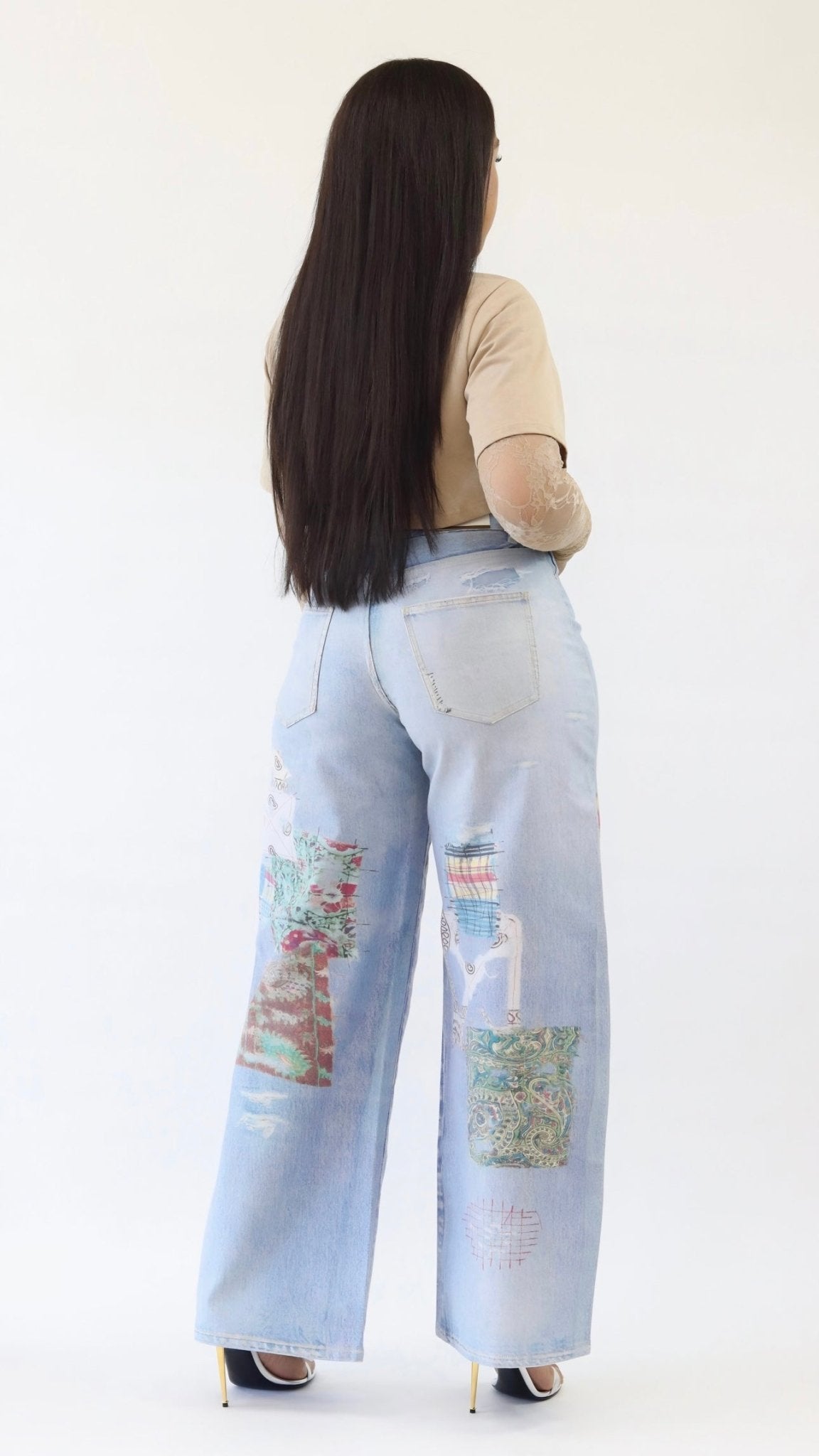 Bayeas Cool Transfer Printing Barrel Jeans - The Style Guru
