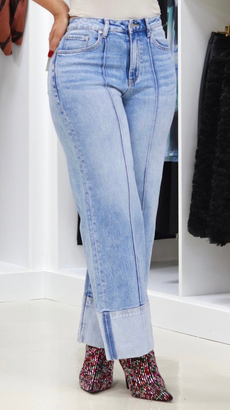 Bayeas New York 30" Cuffed Jeans - The Style Guru