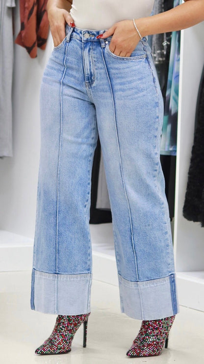 Bayeas New York 30" Cuffed Jeans - The Style Guru