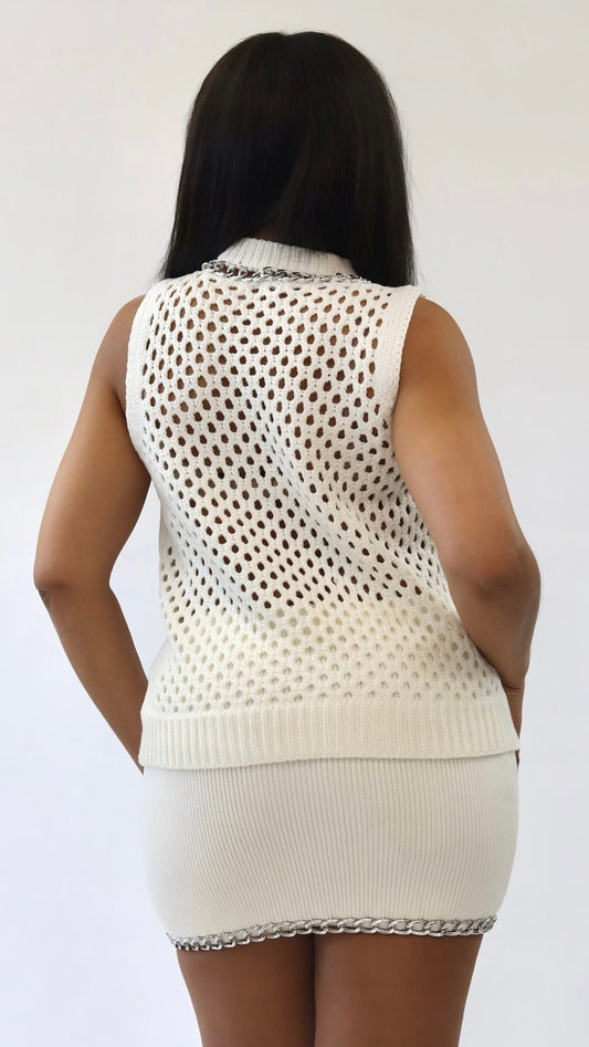 Chain - Link Knit Skirt - The Style Guru