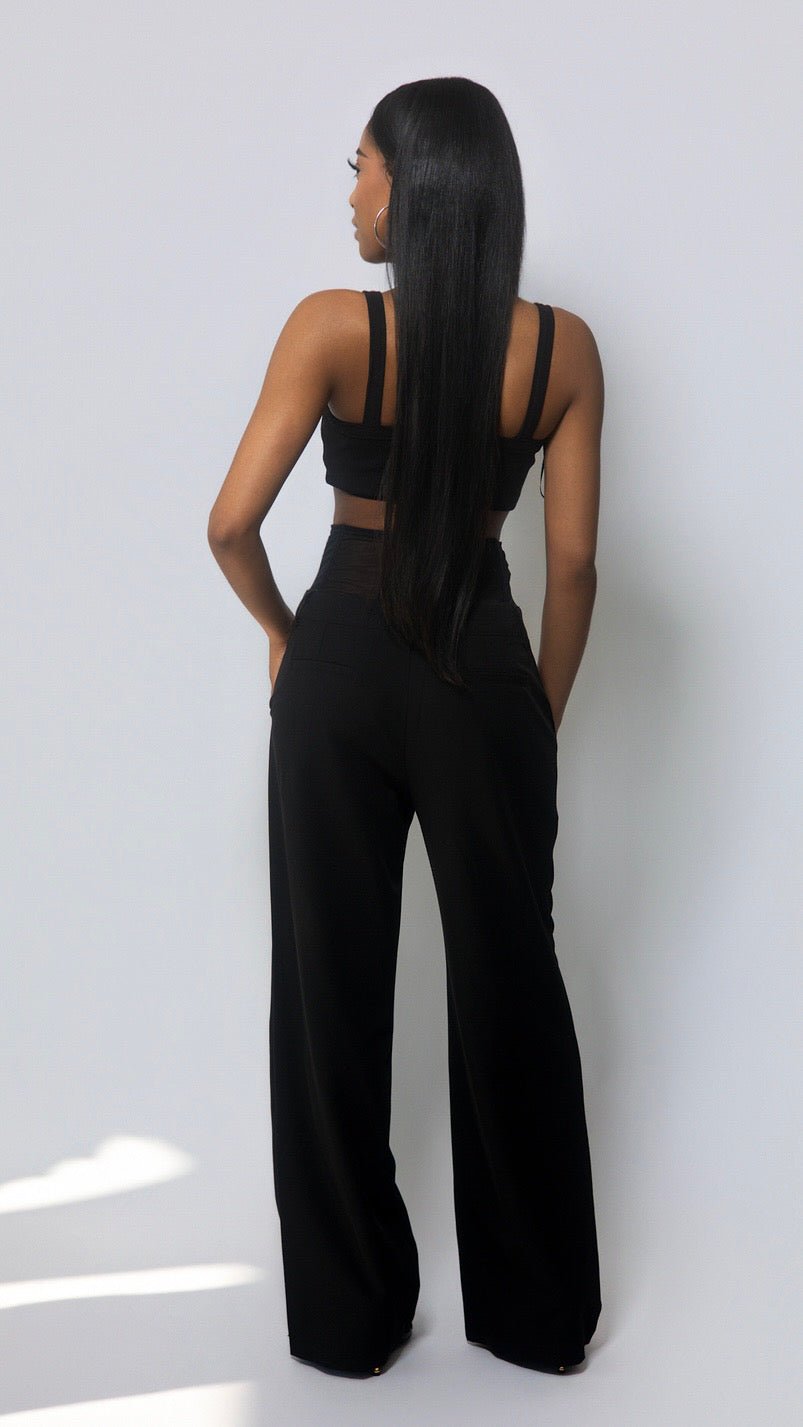High-Waist Corset Hook & Eye Wide-Leg Trousers | The Style Guru