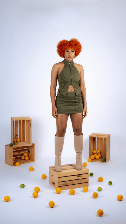 Cross Patchwork Skirt Set - The Style Guru