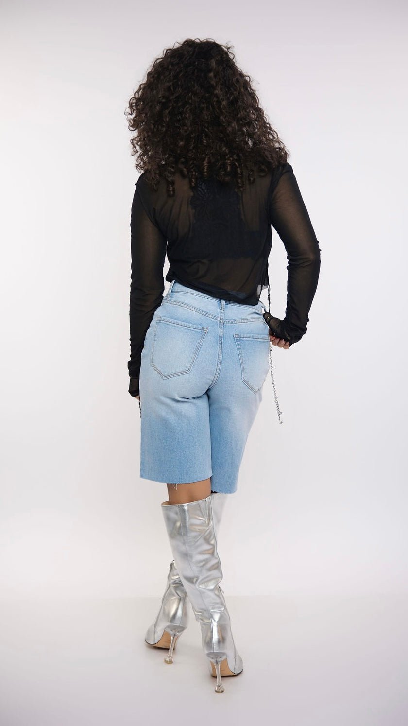 Distressed Mesh Top - The Style Guru