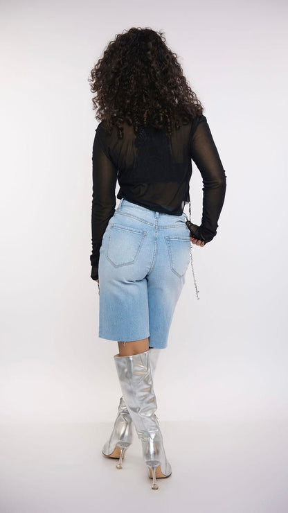 Distressed Mesh Top - The Style Guru