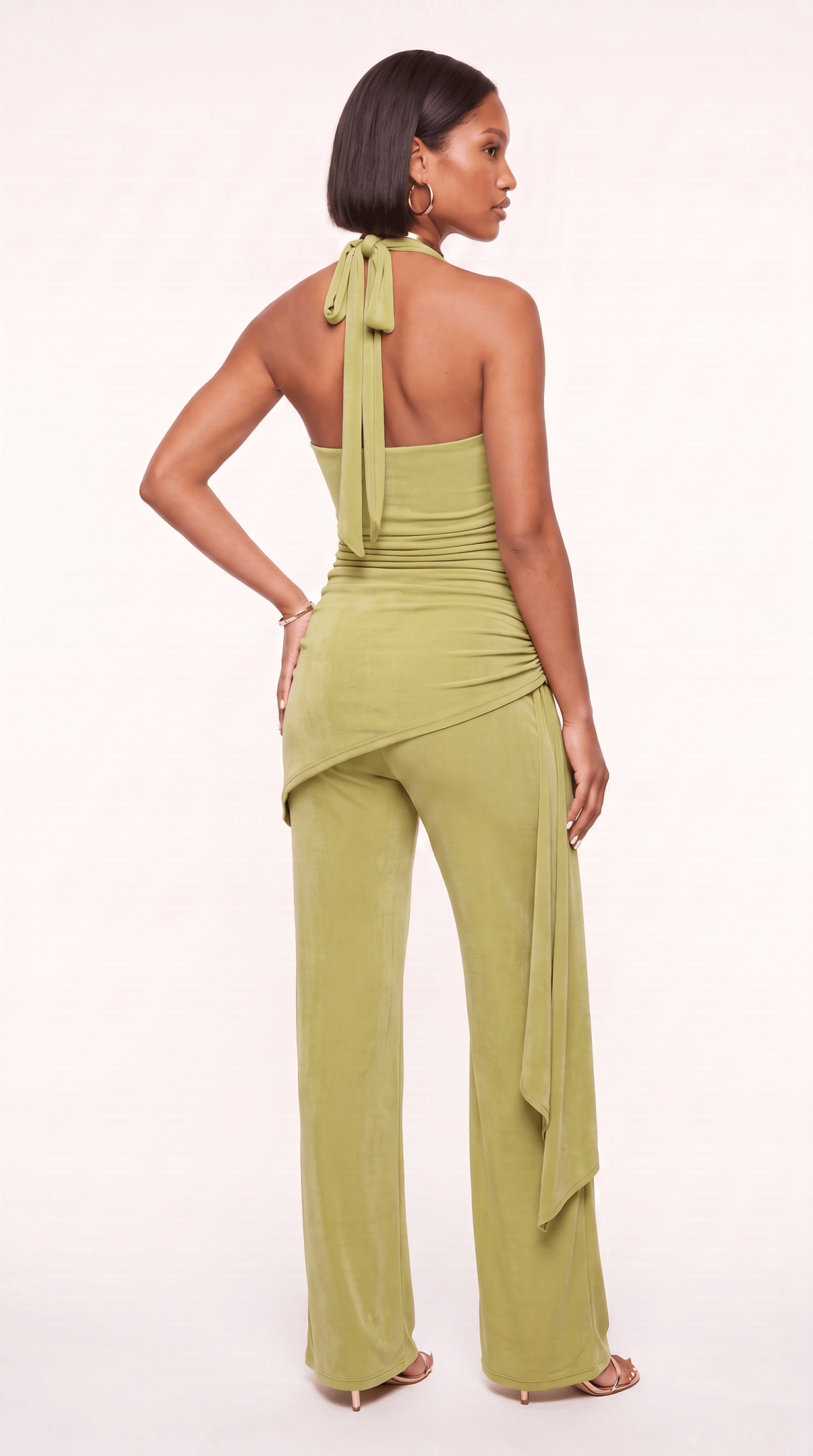 Draped Halter Knit Jumpsuit - The Style Guru