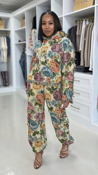 Floral Tapestry Joggers - The Style Guru