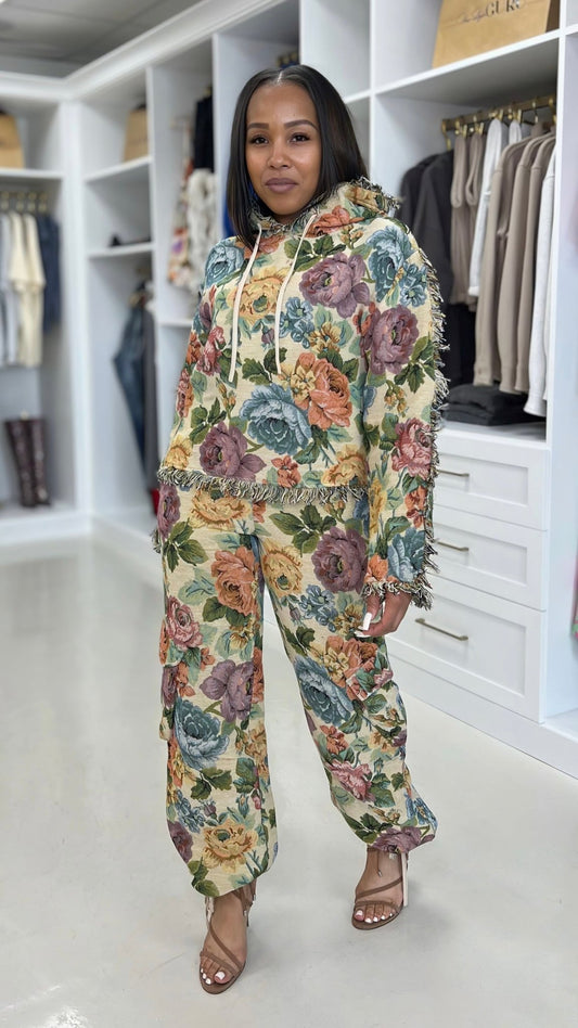 Floral Tapestry Joggers - The Style Guru