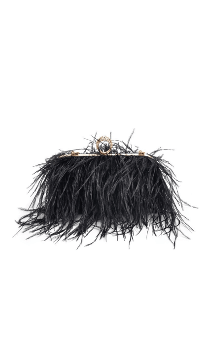 Harlow Feather Evening Bag - The Style Guru