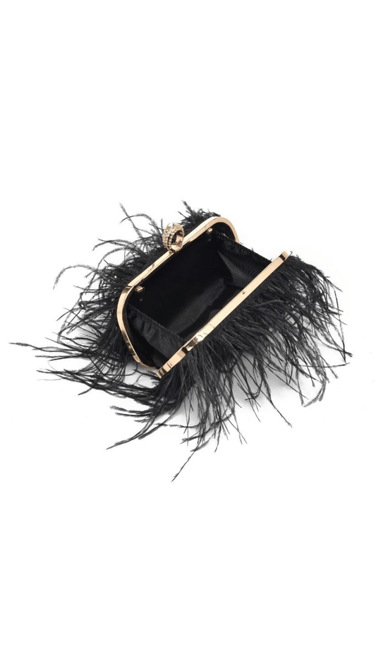 Harlow Feather Evening Bag - The Style Guru