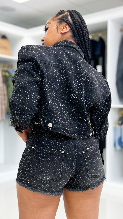 Starlight Cropped Denim Jacket