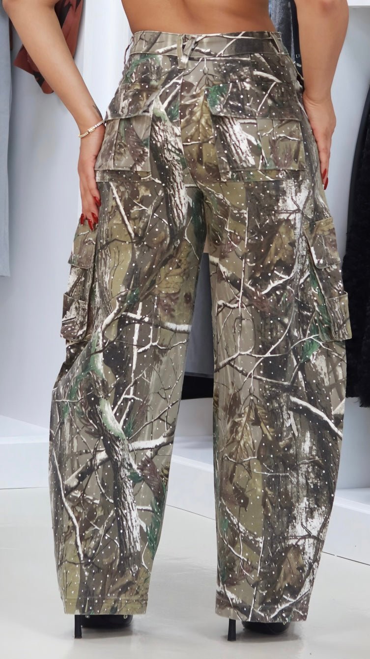 Iridescent Camo Barrel Jean - The Style Guru