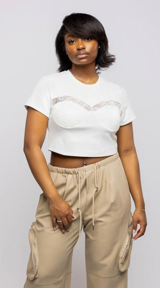 Lace Bra Tee - The Style Guru