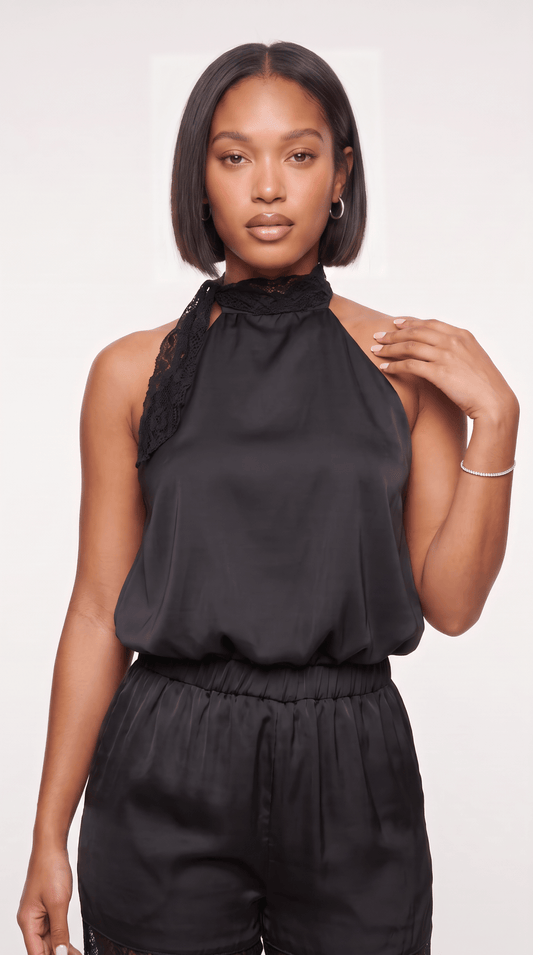 Lace Tie Halter Top - The Style Guru