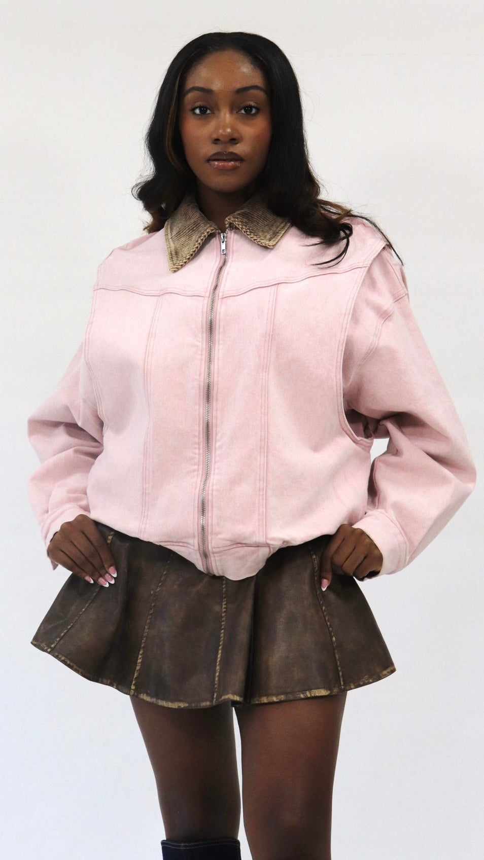Contrast Collar Utility Jacket