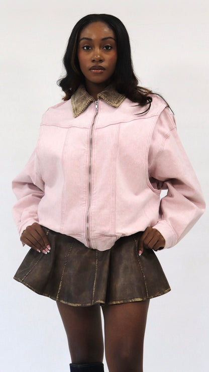 Contrast Collar Utility Jacket