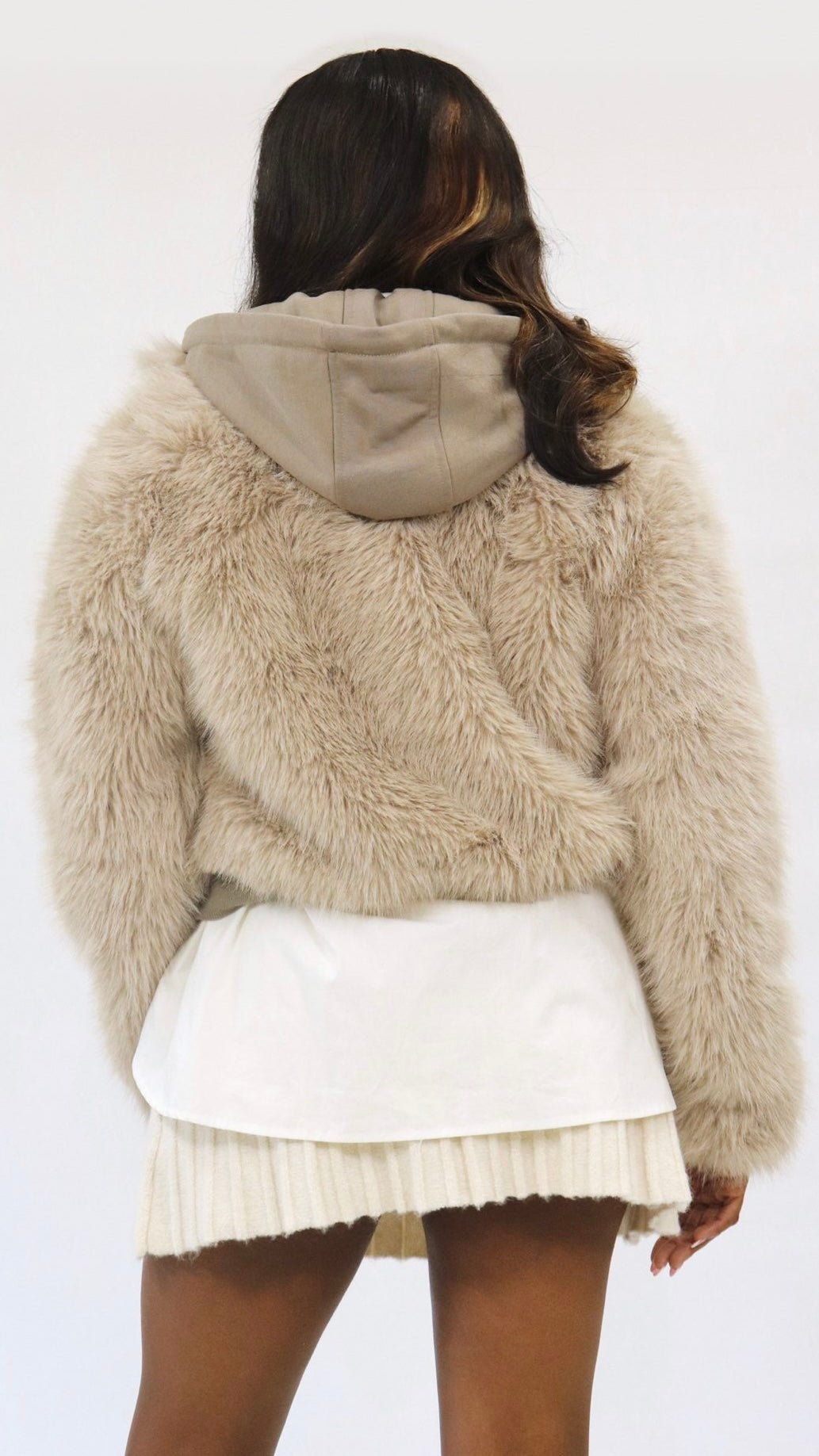 Luxe Layer Fur Hoodie Jacket - The Style Guru